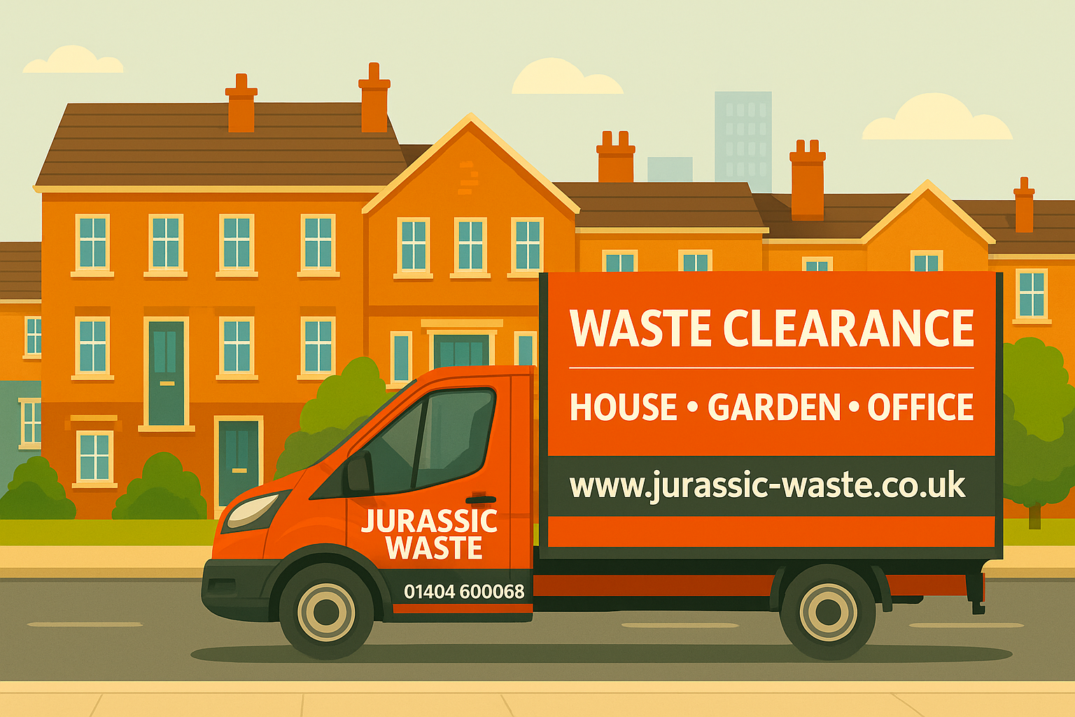 Jurassic Waste Van – Illustration