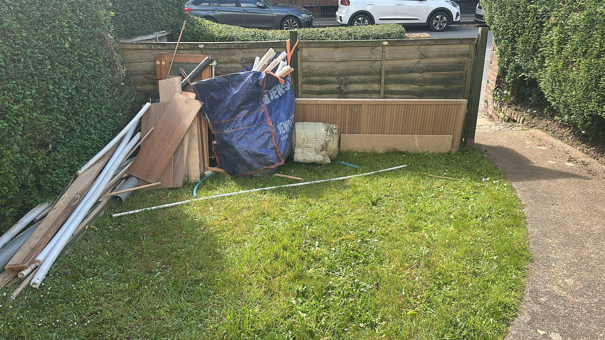 Garden area cleared after waste collection